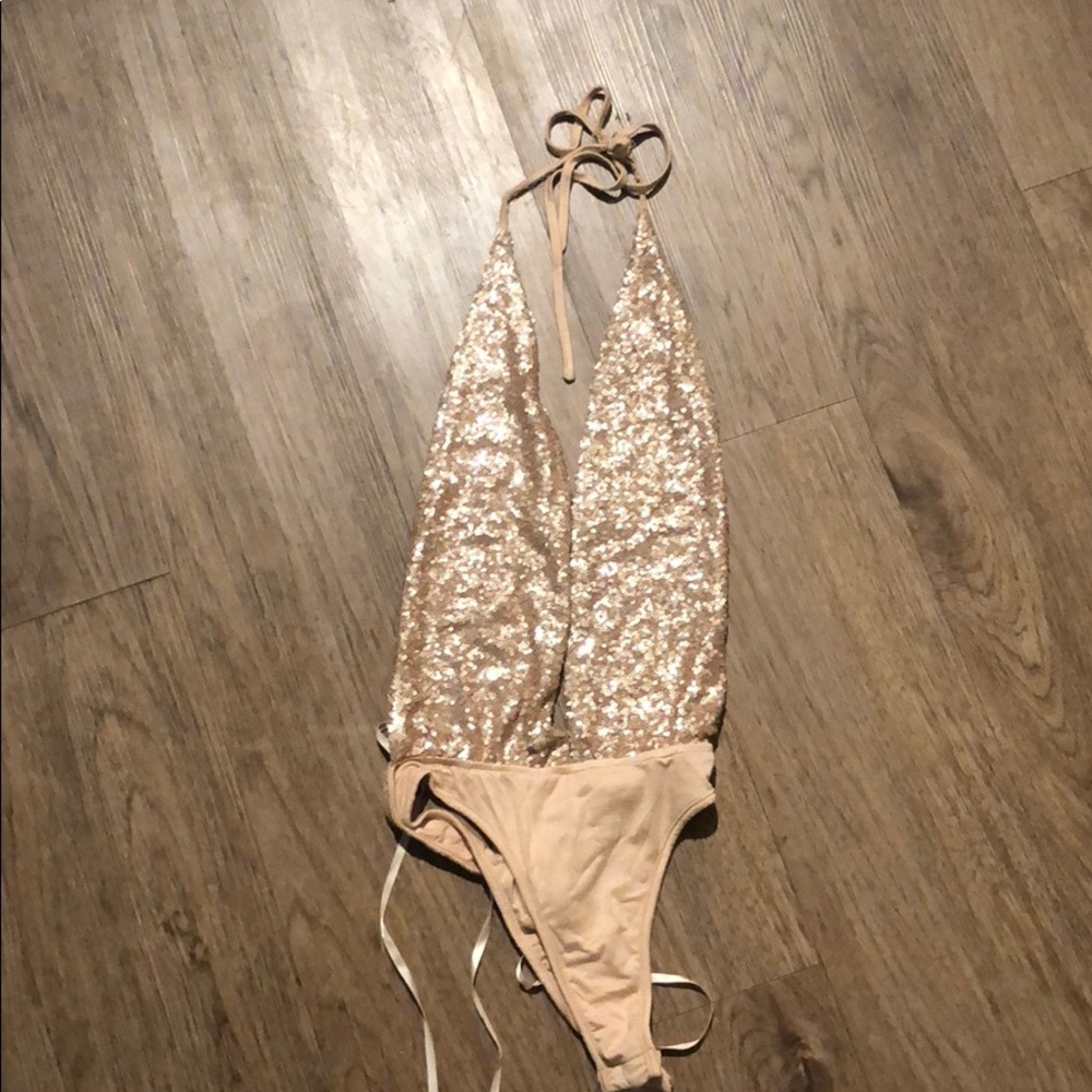 Gold bodysuit